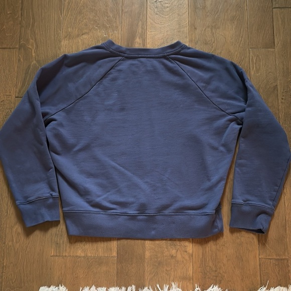J Crew Peace Women’s Crop Sweatshirt Blue Size Small - Picture 6 of 7